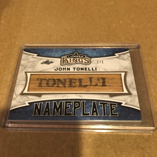 2019/20 LEAF LUMBER KINGS JOHN TONELLI GAME USED  NAMEPLATE #1/1 RARE