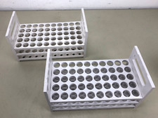 TWO Bel-Art Scienceware 50-place Heavy Duty Test Tube Racks, for 13-16mm Tubes