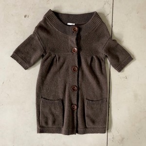 big button short cardigan