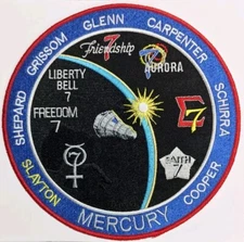 NASA Project Mercury Tim Gagnon 8" Commemorative Patch - Brand new - **RARE**
