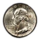 1943-D 25c Silver Washington Quarter - Frosty Original BU Coin - SKU-Z5191