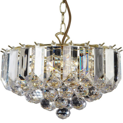 3 Light Chandelier Pendant Brass Acrylic Shade Hanging Ceiling