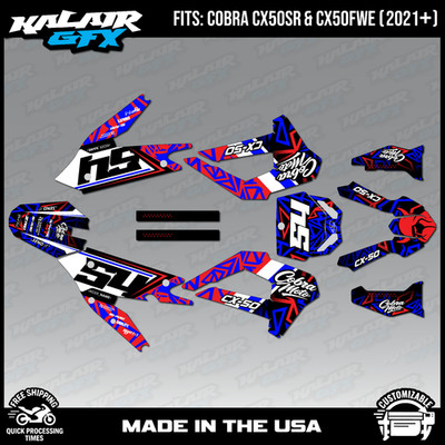 Graphics Kit for COBRA CX50SR CX50FWE 2021-2026 Orion Series - Red Shift