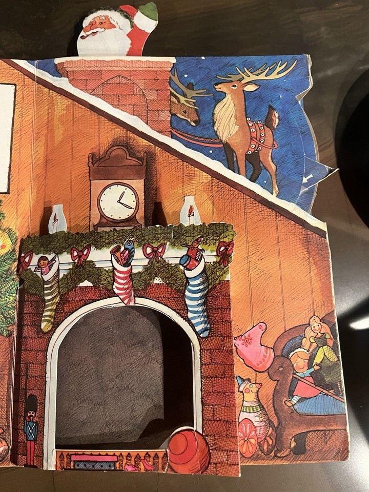 Vintage Hallmark PopUp Book The Night Before Christmas by Clement