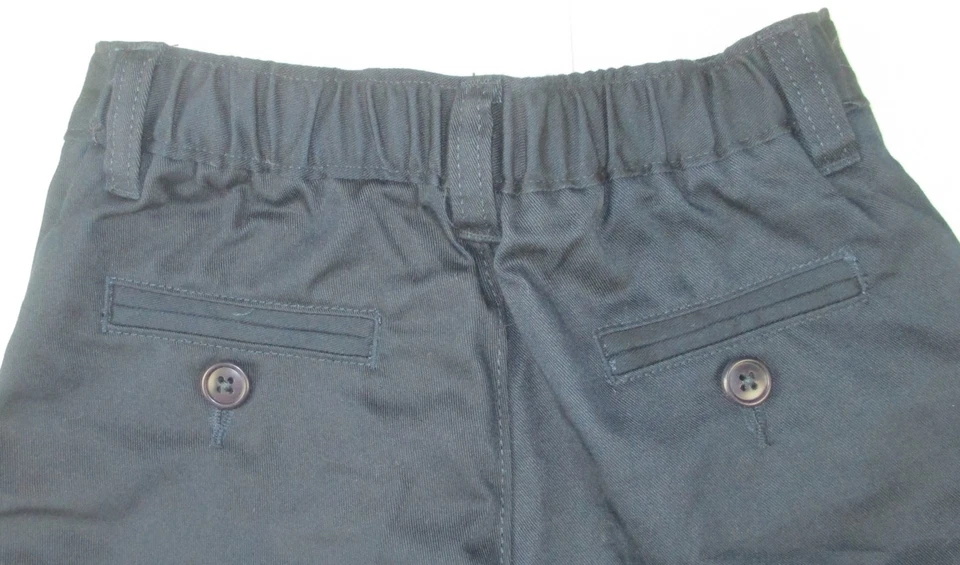 Pantalones Chinos LANDS END Azul Marino Liso Frontal Mezcla Niños 7 Ajustados ENTREPIERNA 23" Foto 3 de 4