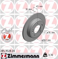 2X Zimmermann Bremsscheibe 285.3528.20 FüR Hyundai KIA