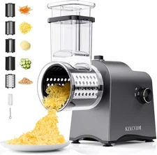 5-In-1 Electric Cheese Grater, Salad Shooter with 5 Different Shapes of Blades