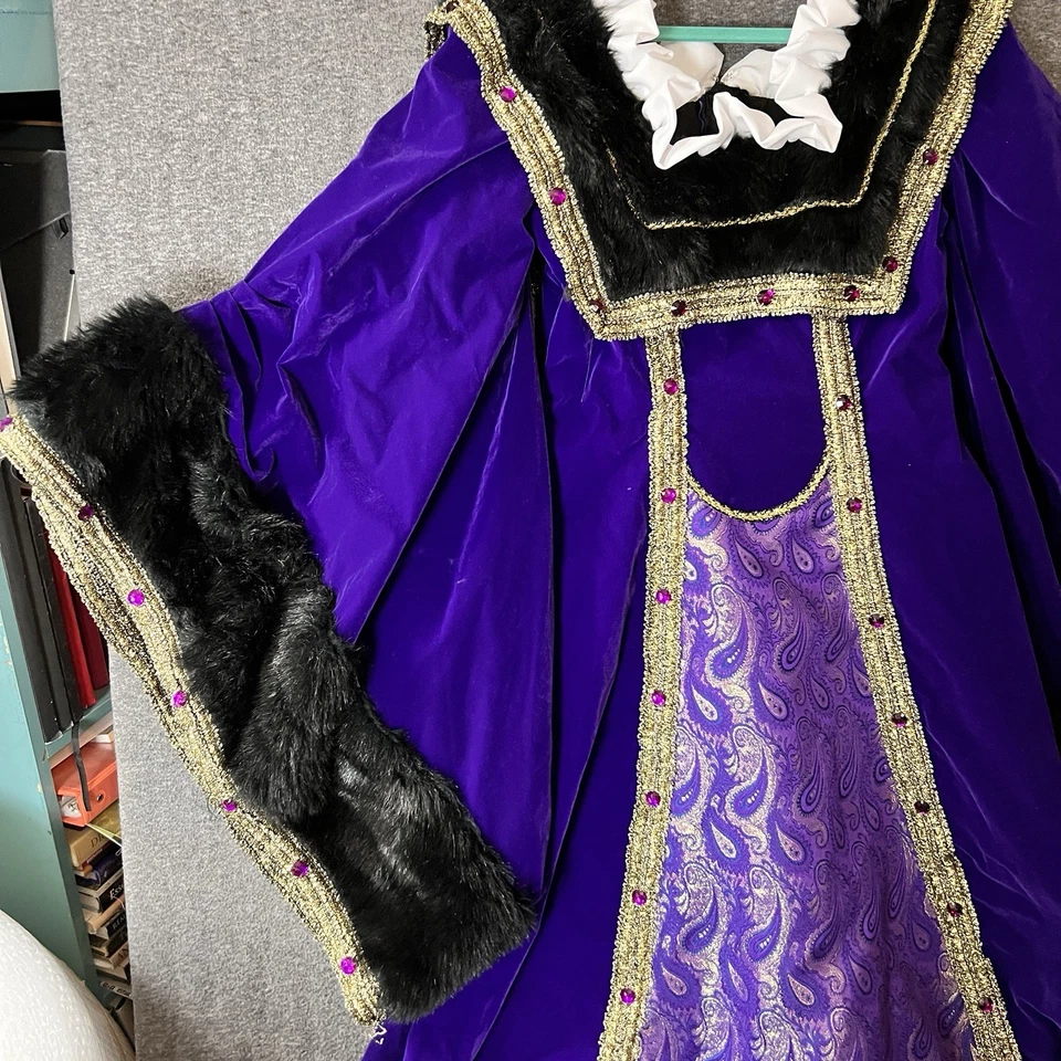 Rubies Renaissance Dress Princess Costume Purple Velvet Vintage Medieval RARE S - Image 3 of 4