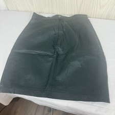 VTG 80 s Wilsons Leather Mini Skirt Womens 10 Black Goth Grunge Moto Punk Biker