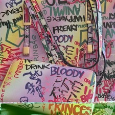Women s Multicolor Graffiti Shoulder Bag, Zip...