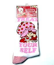 Retro Sockopath Strawberry Shortcake Treat Your Self Novelty Crew Socks NEW