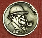 HOBO Buffalo Nickel Sherlock Holmes Real US Nickel