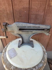 Vintage Champion Shoe Machinery Cast Iron Leather Cutter Cobbler Splitter Skiver