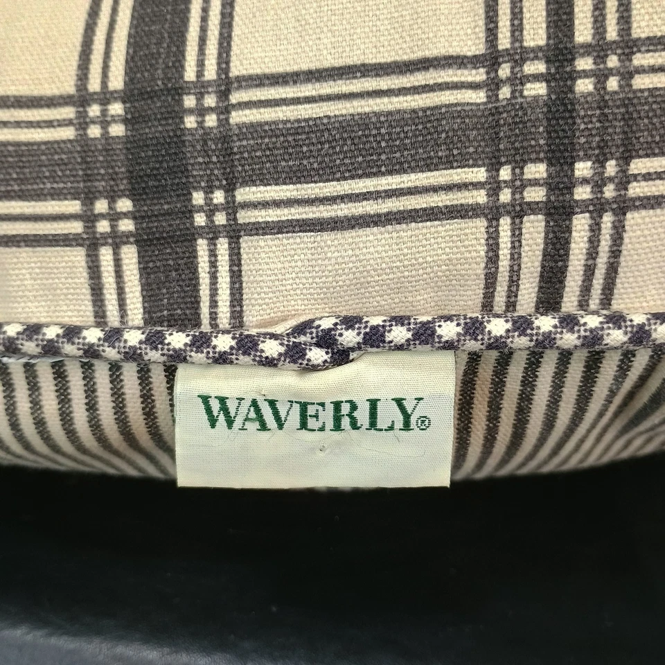 Waverly садовая комната 2-сторонняя подушка черный / кремовый клетку/check 16» фермерский дом - Изображение 3 из 4