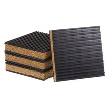 4pcs Rubber Anti Vibration Pads 4" x 4" x 7/8" with Cork Center