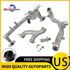 Metal Coolant Water Pipe Tubes System Kit For 2010-2015 Jaguar XKR XFR 5.0L V8
