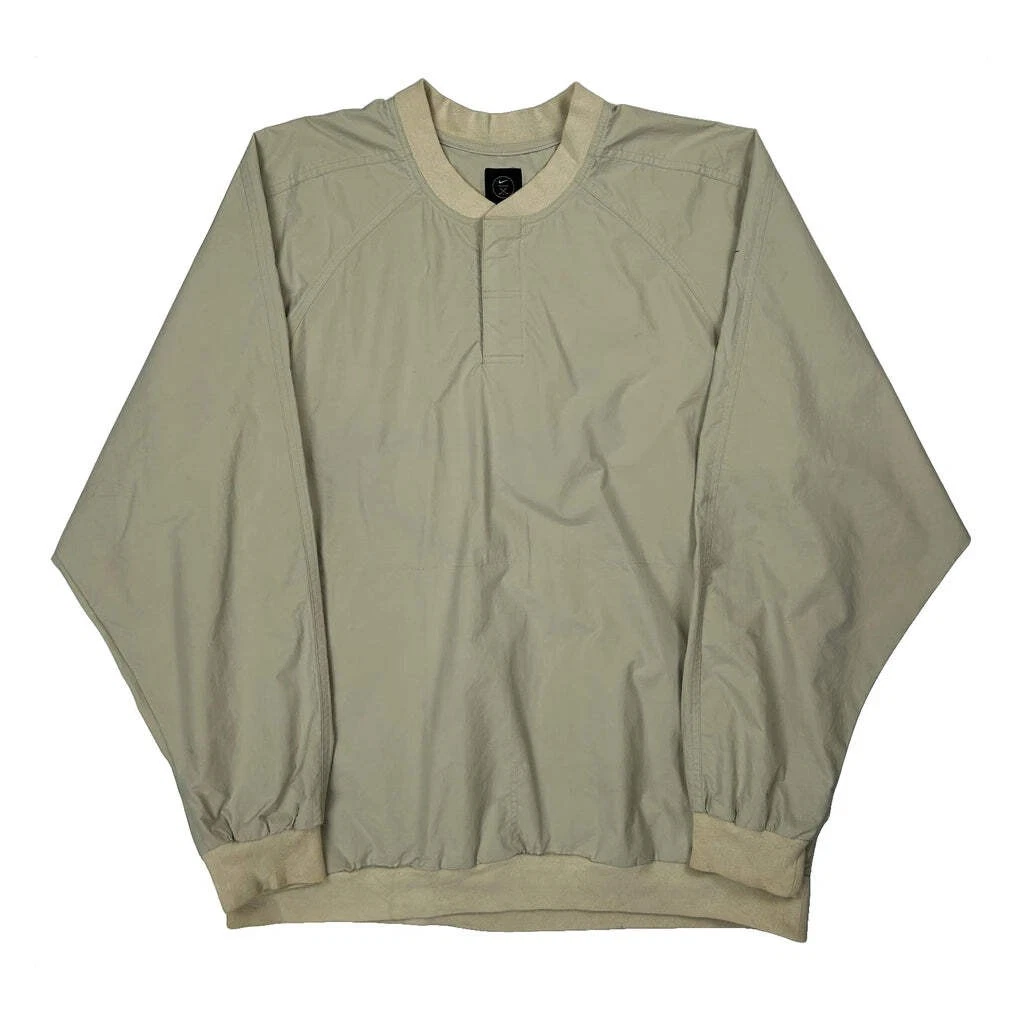 Nike Windbreaker - Large Beige Polyester