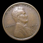 1914-S Lincoln Cent Wheat Penny ---- Nice Condition Coin ---- #KK580