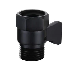 Water Flow Control Valve Brass Shut Off Valve,Matte Black G1/2 Shower Head Fl...