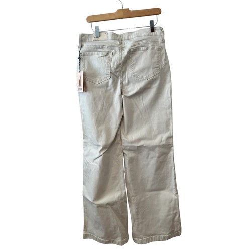 NYDJ Teresa Wide Leg Denim Jeans Cream 8 - Picture 6 of 10