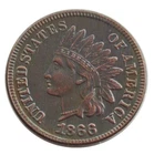 1866 Indian Head Penny Extremely Fine ---As shown in the figure