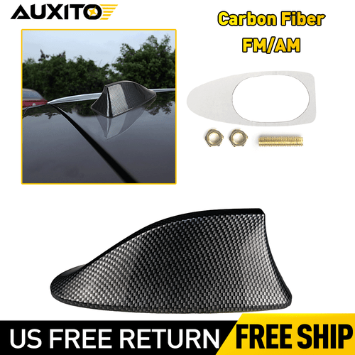 Shark Fin Roof Antenna Cover For 2015-2019 Hyundai Sonata-Elantra Ebony Carbon