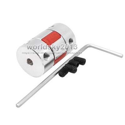 1x 3/4/5/6/8mm Flexible Plum Coupling Shaft Coupler Connector Servo Motor D14L22