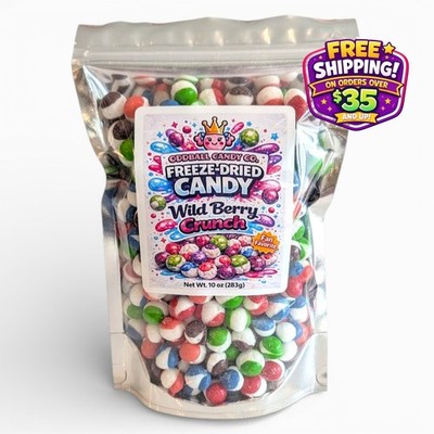 Freeze Dried Wild Berry Skittlez   10oz Bag - Made to Order - Oddball Candy Co.