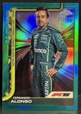 2025 Topps Chrome Formula 1 F1 Fernando Alonso Portrait Teal Refractor /299