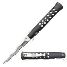 MTech 4" Steel Blade Spring Assisted Pocket Knife Anodized Aluminum Handle Black