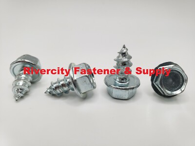 (50) Hex Washer Head 1/4x1/2 Hex Washer Head Sheet Metal Screws 1/4x1/2