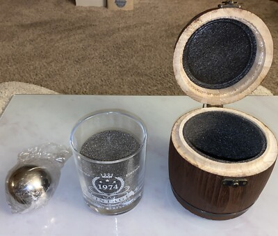 1974 VINTAGE AGED TO PERFECTION WHISKEY GLASS, COOLING BALL & BARREL LIMITED ED.