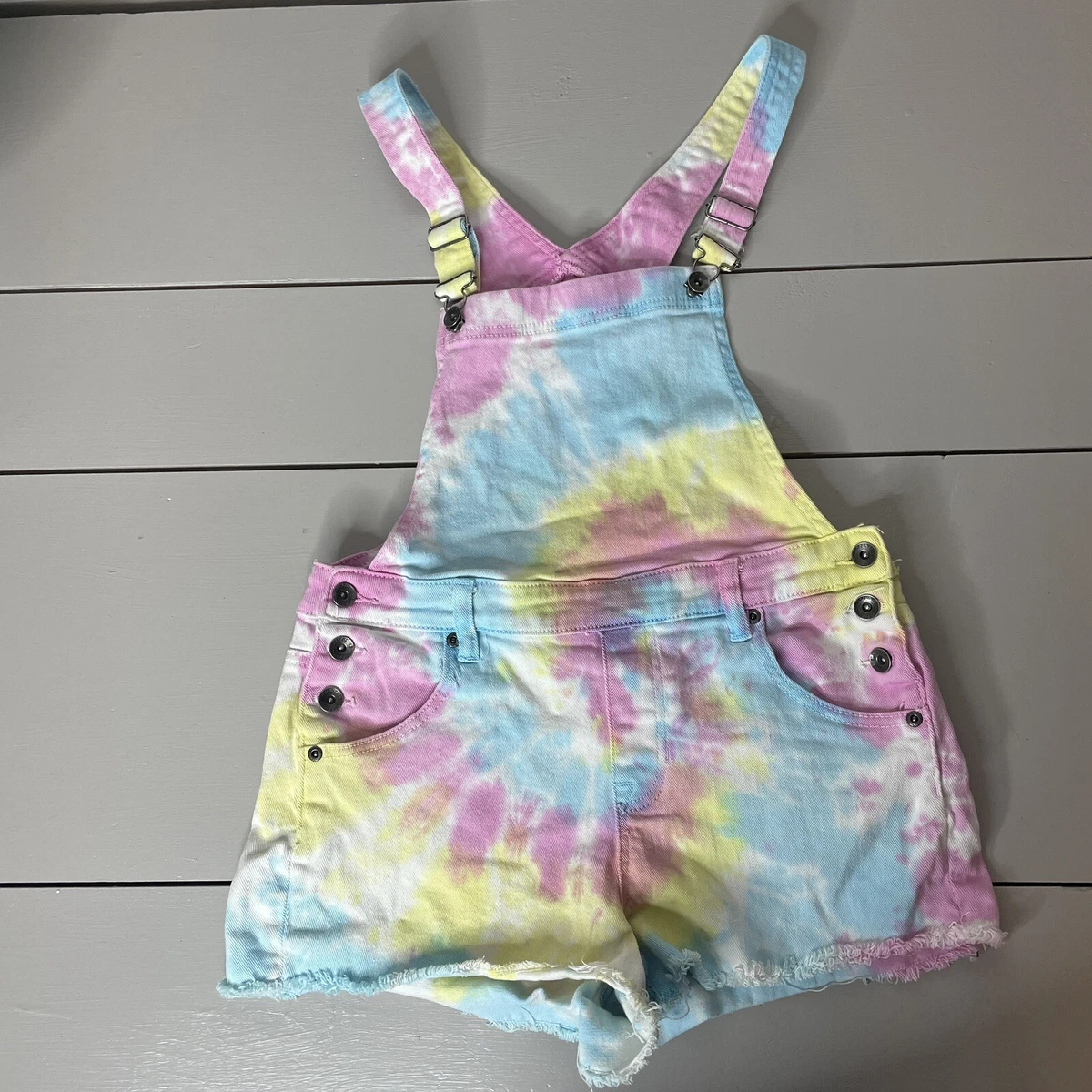 Tie dye cheap overalls shorts