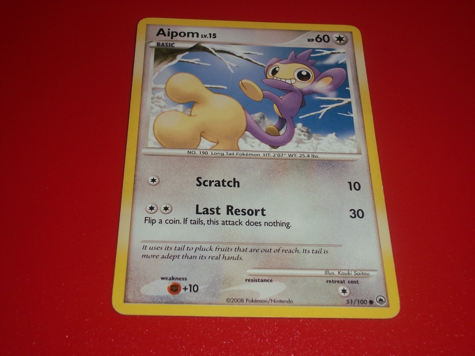 AIPOM COMMON 51/100 MAJESTIC DAWN POKEMON CARD