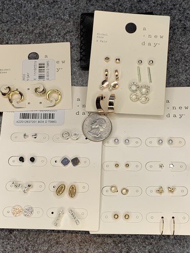 A New Day Earrings Lot 26 Pair Pierced Studs Wholesale Jewelry New E263 - Picture 4 of 9