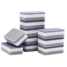 10 PACK Scrub Sponge Kitchen Dish Washing Cleaning Scrubber Brush For Heavy Duty