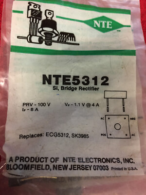 NTE5312 	 R-SI BRIDGE 100V 8A
