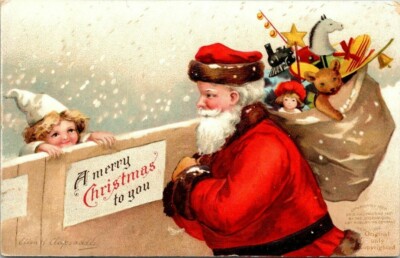 MERRY CHRISTMAS TO YOU - SIGNED CLAPSADDLE - UNDIVIDED BACK POSTCARD