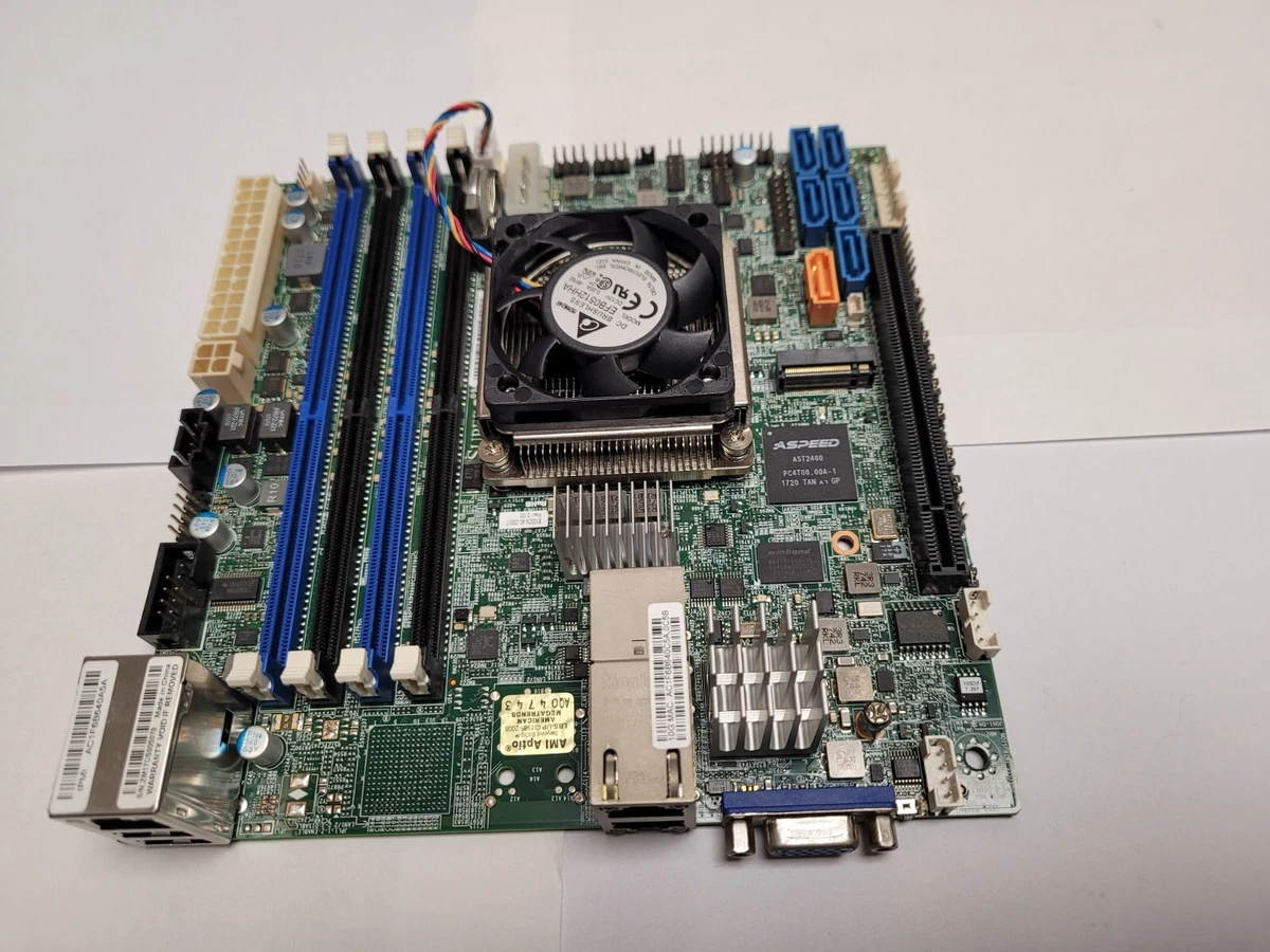 SuperMicro X10SDV 4C TLN2F Motherboard Mini ITX Xeon D 1521 WITHOU I O SHEILD