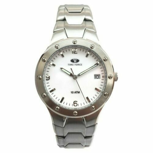 Time Force Orologio analogico al quarzo, unisex, per adulti, con cinturino in acciaio inox TF2265M-03M