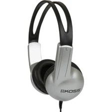 KOSS 196784 UR10 4Ft Over the Head Stereo Headphones 3.5mm Wired Silver Black