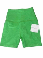 NWT🪬BEYOND YOGA🪬SMALL🪬ALL FOR RUN 5”BIKER SHORT🪬HNYPH/NEON GREEN🪬AUTHENTIC