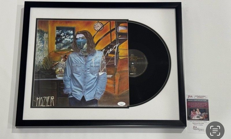 HOZIER SIGNED FRAMED SELF TITLED 16X20 RECORD VINYL DISPLAY ANDREW JSA COA
