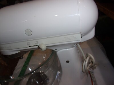 KitchenAid KSM90 300W Ultra Power Mixer White -tilt head