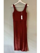 Vince Fitted Satin Slip Dress in Sangre. NWT Size 8. Retail- 325