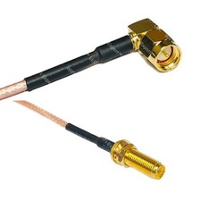 RG316 SMA MALE ANGLE to RP-SMA Female Long RF Cable Rapid-SHIP LOT