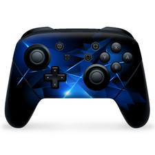 Nintendo Switch Pro Controller Skin Decal Vinyl Wrap - Triangle Razor Blue