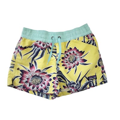Patagonia Girls Large Costa Rica Baggies Swim Water Shorts Hawaiian Floral Tropi
