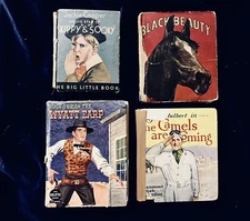 4 BIG LITTLE BOOKS~Black Beauty~WYATT EARP~Jackie Cooper~CAMELS ARE COMING~1st 