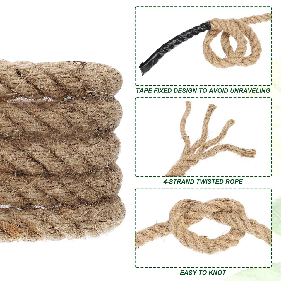 11/4" x 25' Jute Rope Natural Jute String Twine Twisted Manila Rope Burlap Rope eBay